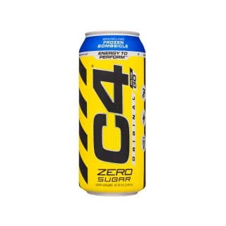 A can of C4 zero sugar energy drink.